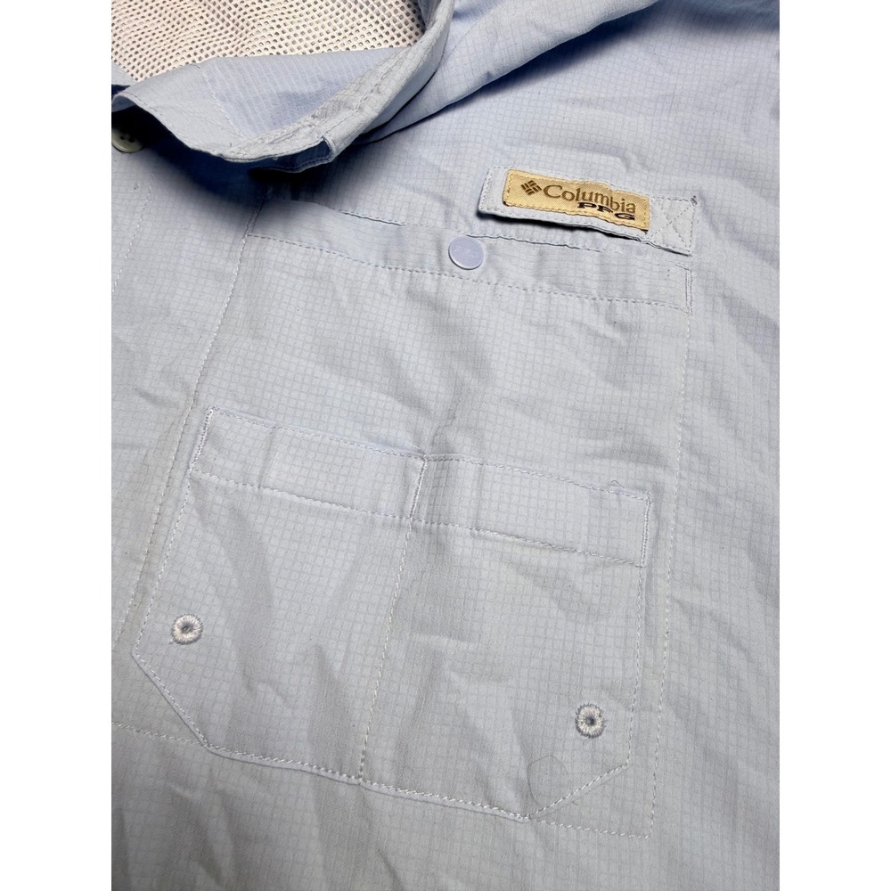 Columbia PFG Tamiami II Mens Short Sleeve Fishing Shirt Blue FM7266 XL - Picture 2 of 9